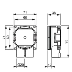 ABB Apparatdosa 20mm AU6.2 Djup 38mm