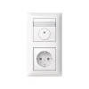 ABB Saga Timer med 1-vägsuttag 2-fack