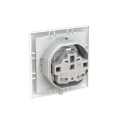 ABB Saga 1-vägsuttag med lock IP44 Jordat Snabb