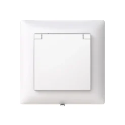 ABB Saga 1-vägsuttag med lock IP44 Jordat Snabb