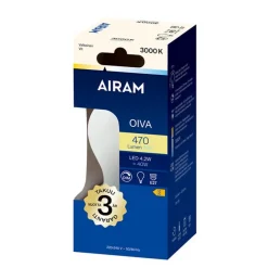 Airam LED A60 Opal 4,2W E27 470lm Dim