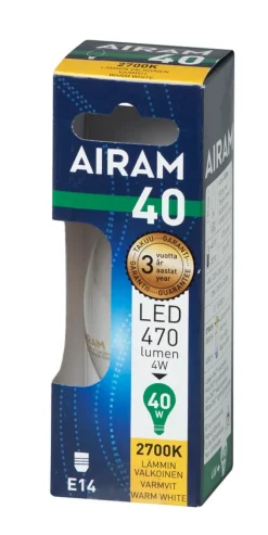 Airam LED Filament Kron 4W E14 2700K 470lm