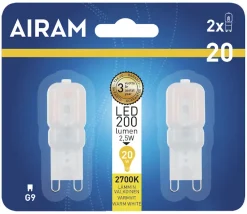 Airam LED G9 2,5W 2700K 2-pack