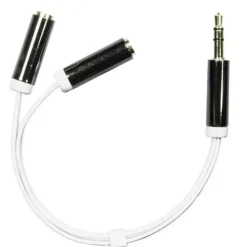 Deltaco Ljudadapter 3,5mm Stereo Hane - Hona 2x3,5mm