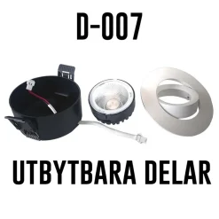 Designlight D-007 Downlight 7W 230V IP44