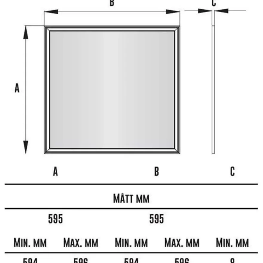 Designlight Panel 60x60 Sixty 3K D