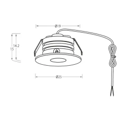 Designlight P-132B Mini 1,2W 3000K