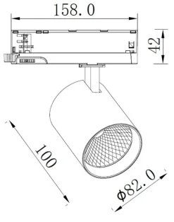 Designlight Tracklight 3-fas Switchbar 30W