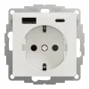 Elko Plus 1-vägsuttag Ladduttag USB A och USB C