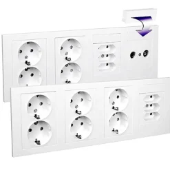 Elko RS Passbit kominationsram Stående Renvit
