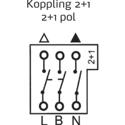 Elko RS Strömställ. 2+1-pol Inf. Snabb utan klor Renvit