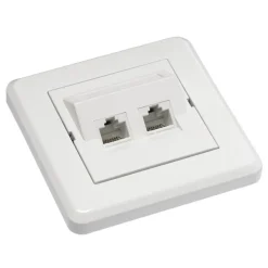 Gigamedia Datauttag 2xCat6 UTP Vinklat