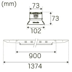 Hide-a-lite Liteline Basic IP23 M 85° DALI 4000K 8900lm