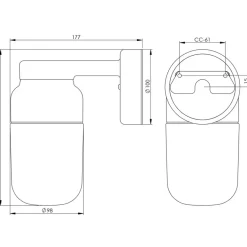Ifö Ohm Wall 100/210 E27 Opal
