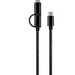 J&EL Laddkabel USB-C till USB-C + Lightning 1m