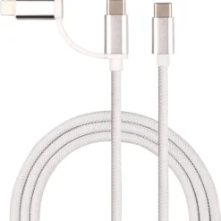 J&EL Laddkabel USB-C till USB-C + Lightning 1m