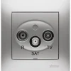 Kontakt Simon 54 Premium Antennuttag Sat uttag med slututtag