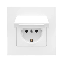 Kontakt Simon S55 1-vägsuttag med lock