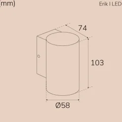 Llitt Erik I Väggarmatur LED