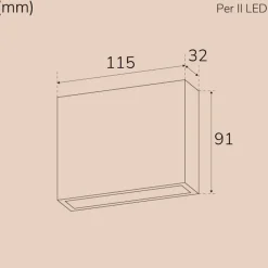 Llitt Per II Väggarmatur LED