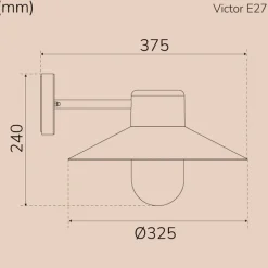 Llitt Victor Väggarmatur E27