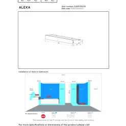 Lucide Alexa 60 Vägglampa Badrum LED
