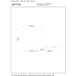 Lucide Anston Bordslampa E14 Opal/Betong