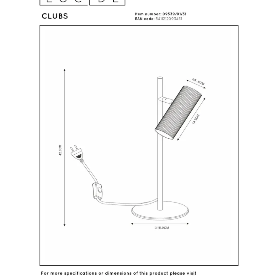 Lucide Clubs Bordslampa GU10