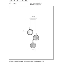 Lucide Esterel 3L Pendel GU10 Mini