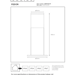 Lucide Fedor Pollare E27 Svart