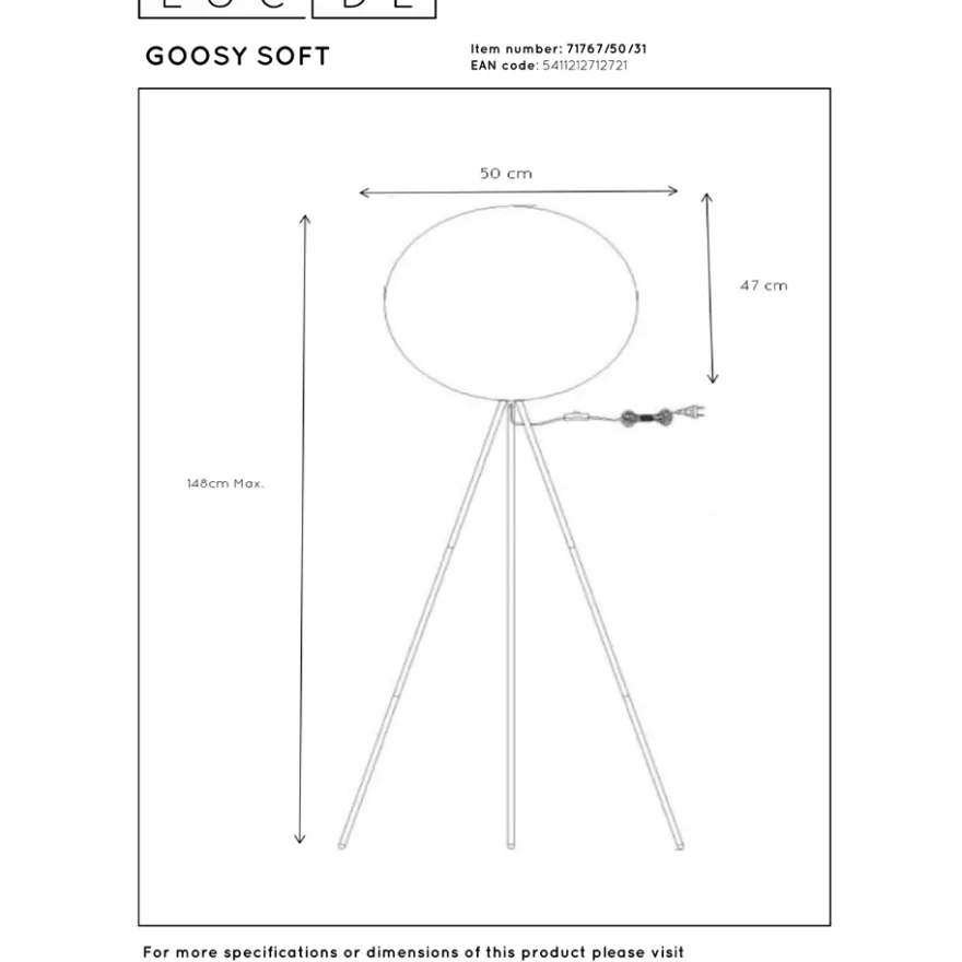 Lucide Goosy 50 Golvlampa E27