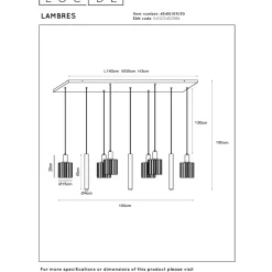 Lucide Lambres 6L Pendel E27