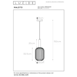 Lucide Maloto Pendel E27