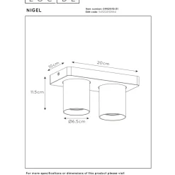 Lucide Nigel 2L Takspotlight GU10