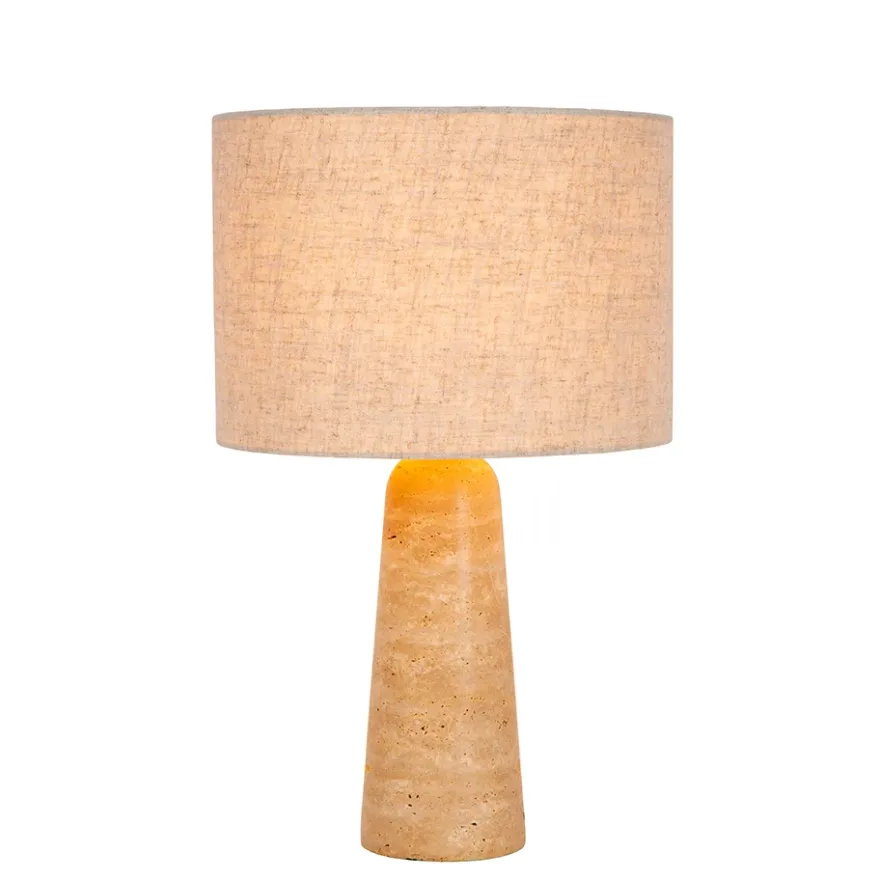 Lucide Nimue Bordslampa E27 Taupe/Travertine