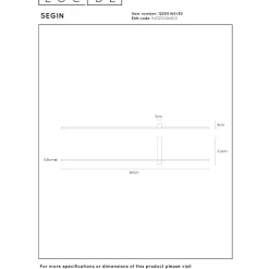 Lucide Segin 60 Vägglampa LED Svart