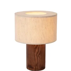 Lucide Tachina E14 Bordslampa Trä/Linne