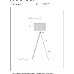 Lucide Tagalog Golvlampa E27
