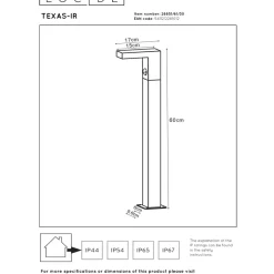 Lucide Texas 60 Pollare LED Sensor