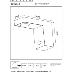 Lucide Texas Vägglampa LED Sensor Antracit