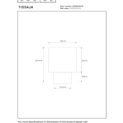 Lucide Tissaja 20 Bordslampa E14 Linne/Betong