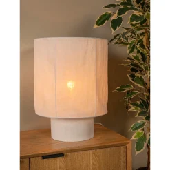 Lucide Tissaja 30 Bordslampa E27 Linne/Betong