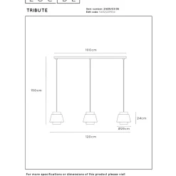 Lucide Tribute 3L Pendel E27