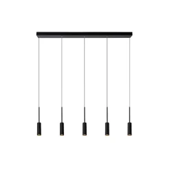 Lucide Tubule 5L Pendel LED Svart