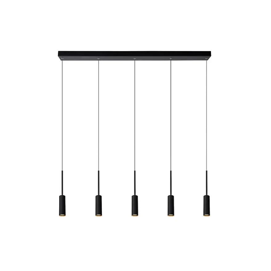 Lucide Tubule 5L Pendel LED Svart