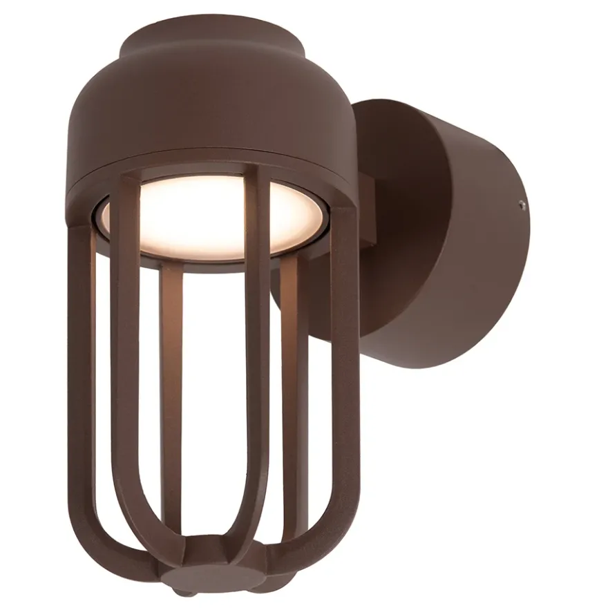 Lucide Wells Vägglampa LED Rost