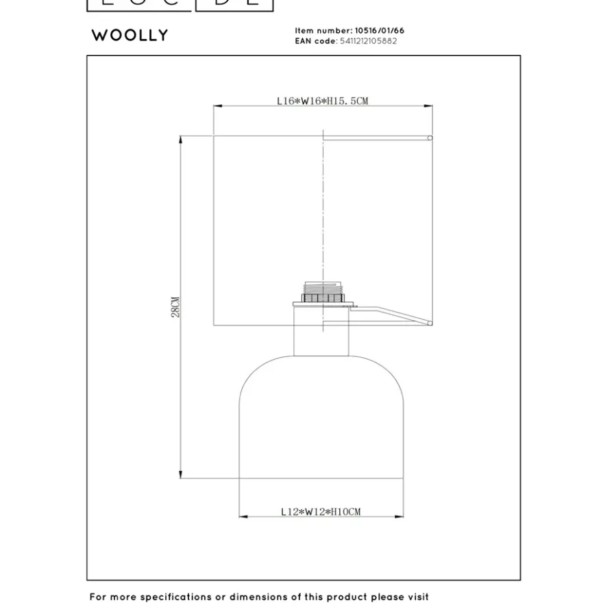 Lucide Woolly Bordslampa E14