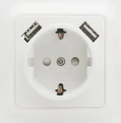 Malmbergs Gamma 1-vägsuttag med USB-uttag