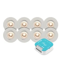 Namron Alfa Eco Downlight Tune 8W 8-pack + Plejd