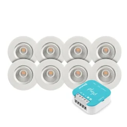 Namron Alfa Eco Downlight 8W 8-pack + Plejd